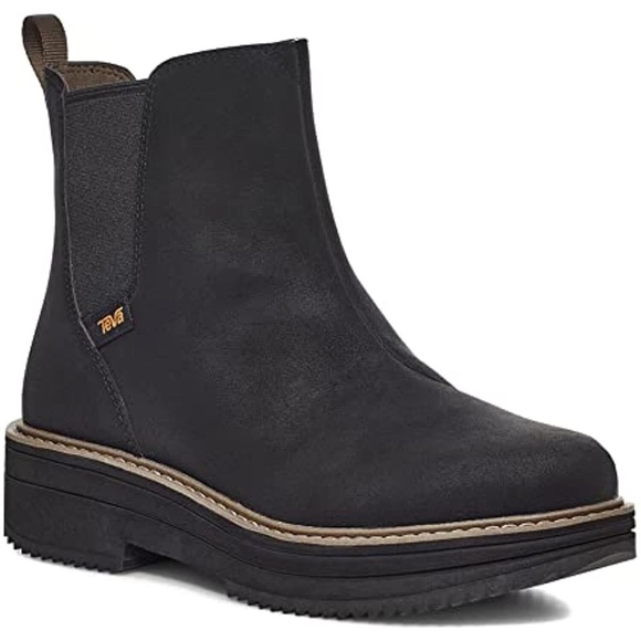 Teva Shoes - NEW Teva Womens Midform 1123094 Black Round Toe Pull On Ankle Chelsea Boots